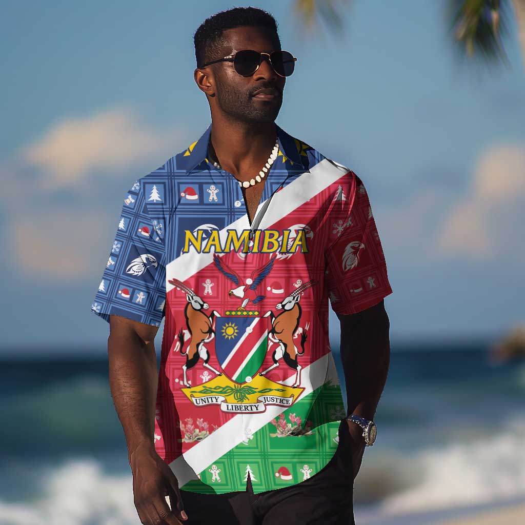 Afro Namibia Hawaiian Shirt Coat Of Arms Christmas Style LT15