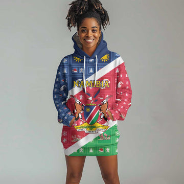 Afro Namibia Hoodie Dress Coat Of Arms Christmas Style LT15
