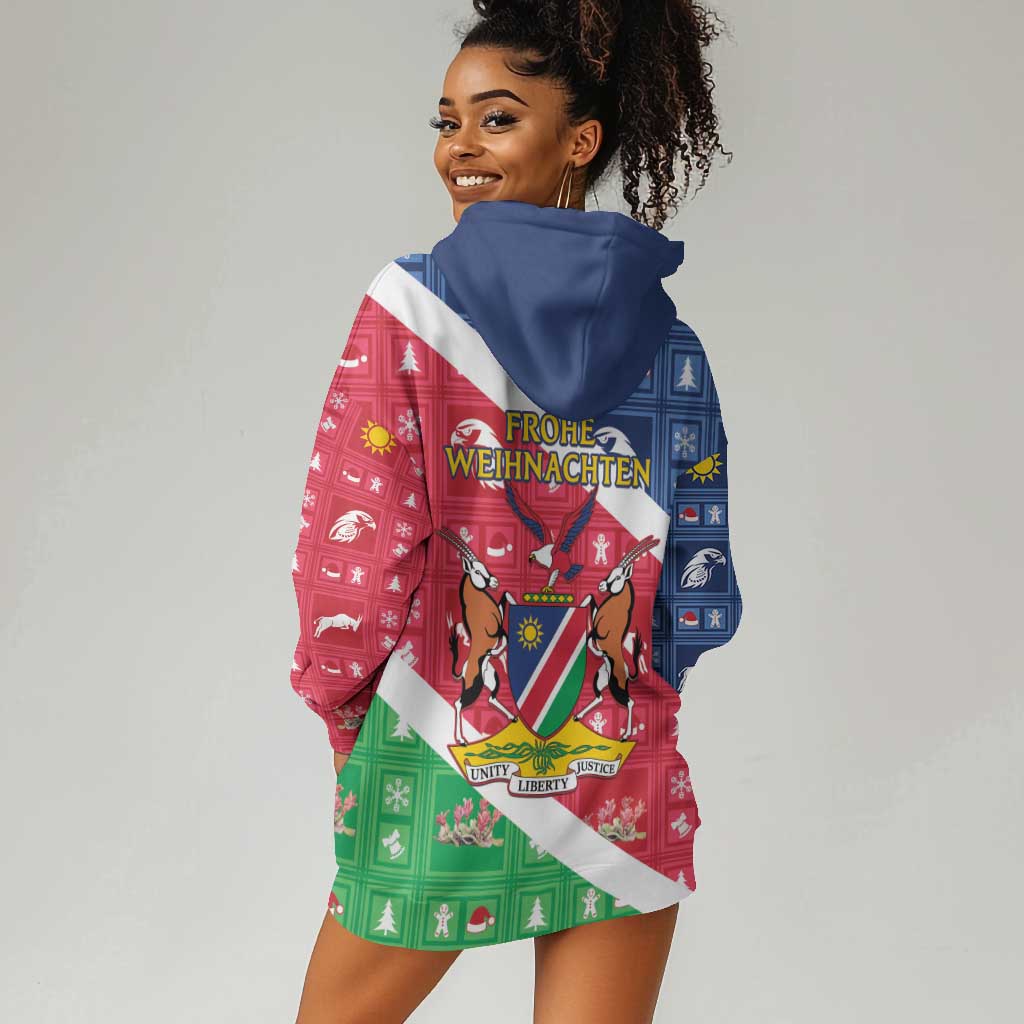 Afro Namibia Hoodie Dress Coat Of Arms Christmas Style LT15