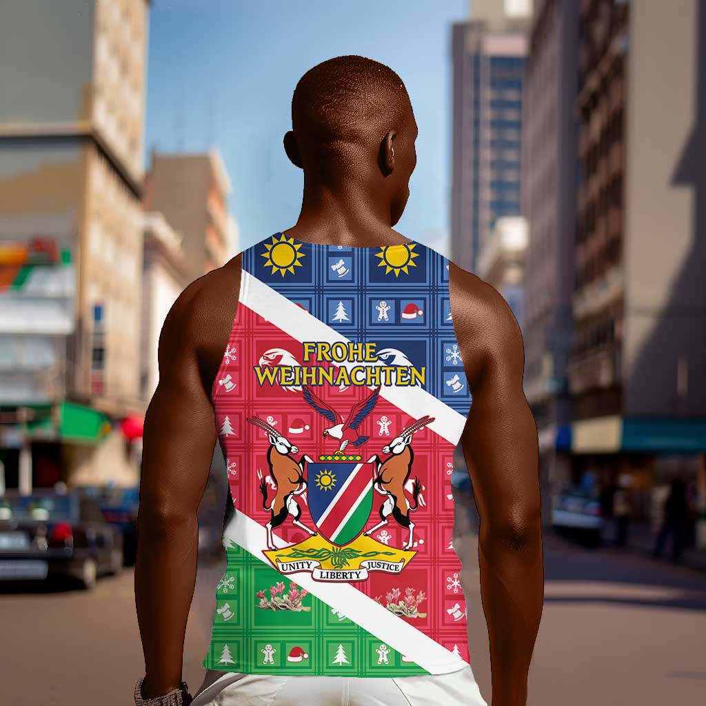 Afro Namibia Men Tank Top Coat Of Arms Christmas Style LT15