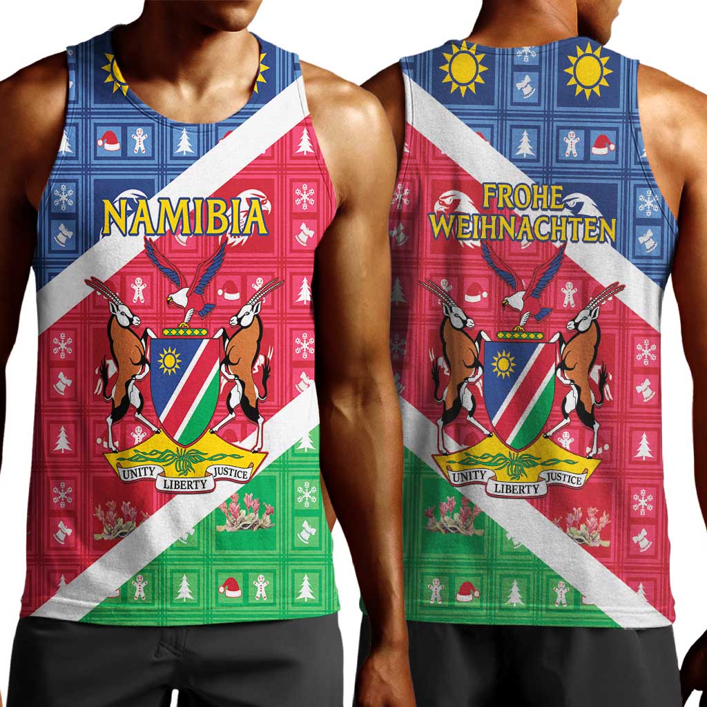 Afro Namibia Men Tank Top Coat Of Arms Christmas Style LT15