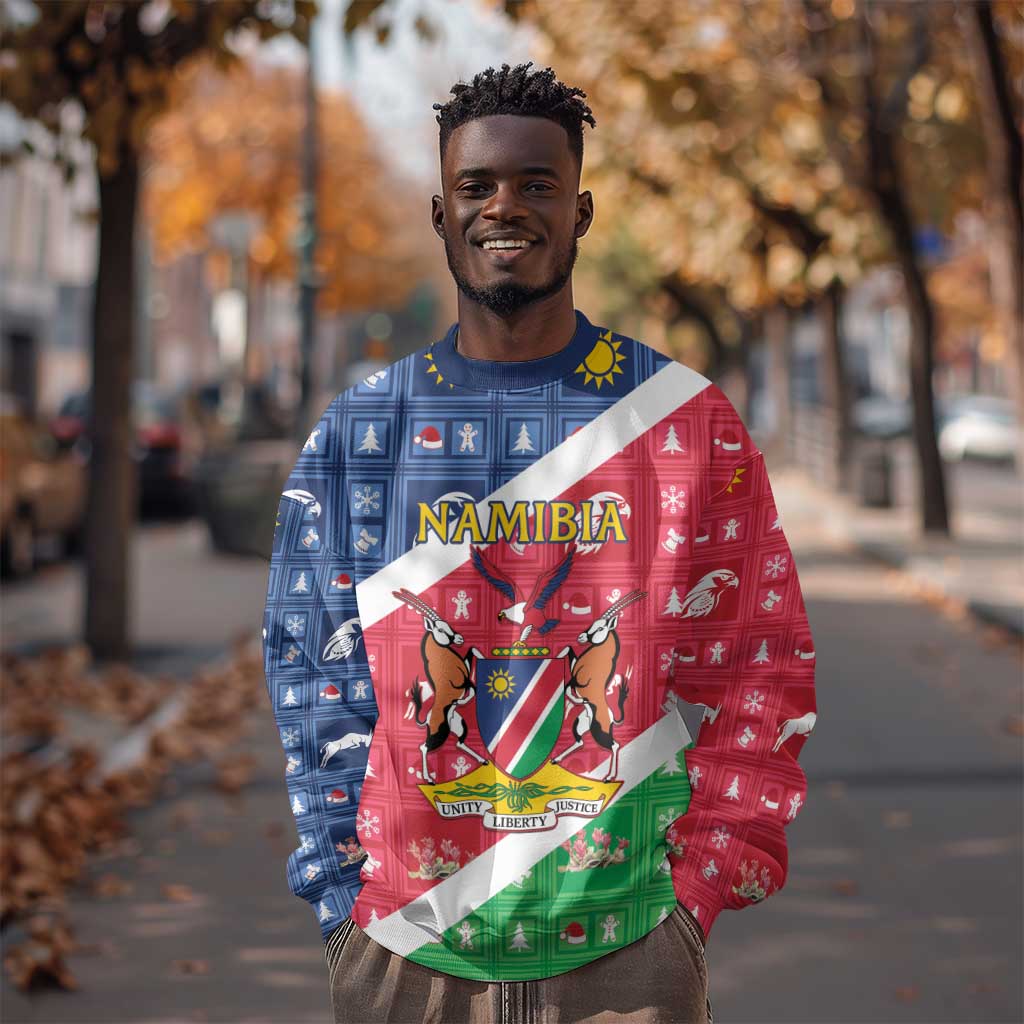 Afro Namibia Sweatshirt Coat Of Arms Christmas Style LT15