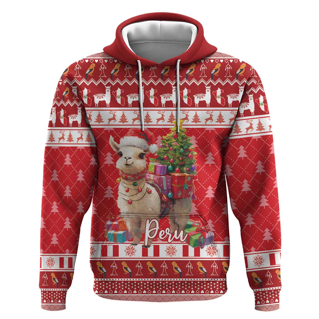 Peru Christmas Hoodie Peruvian Alpaca Feliz Navidad LT15