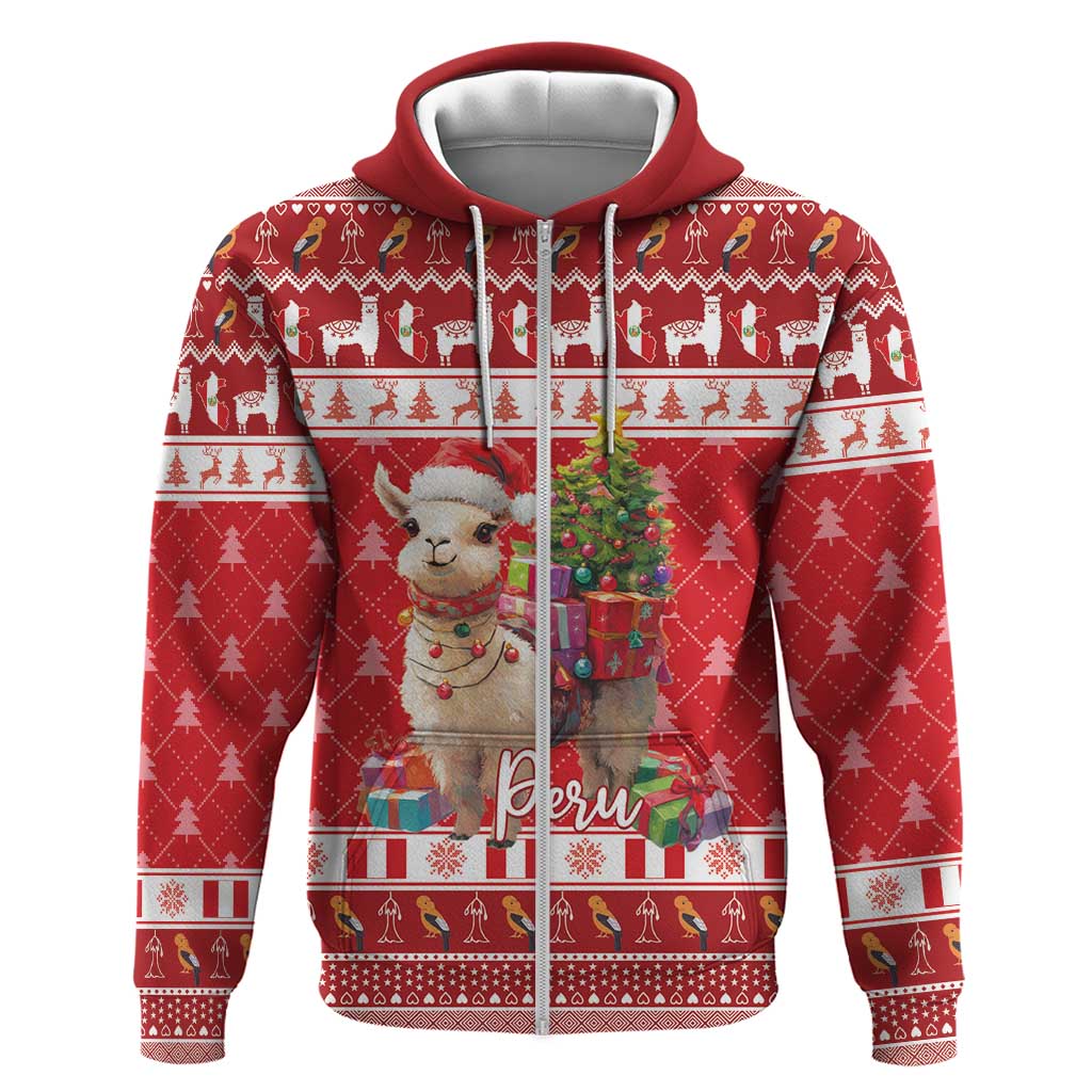 Peru Christmas Hoodie Peruvian Alpaca Feliz Navidad LT15