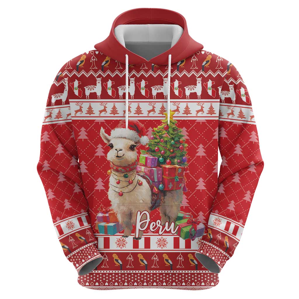 Peru Christmas Hoodie Peruvian Alpaca Feliz Navidad LT15