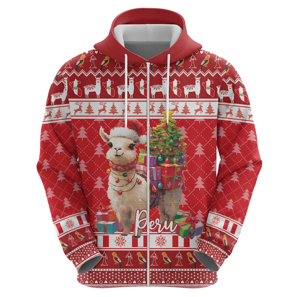 Peru Christmas Hoodie Peruvian Alpaca Feliz Navidad LT15