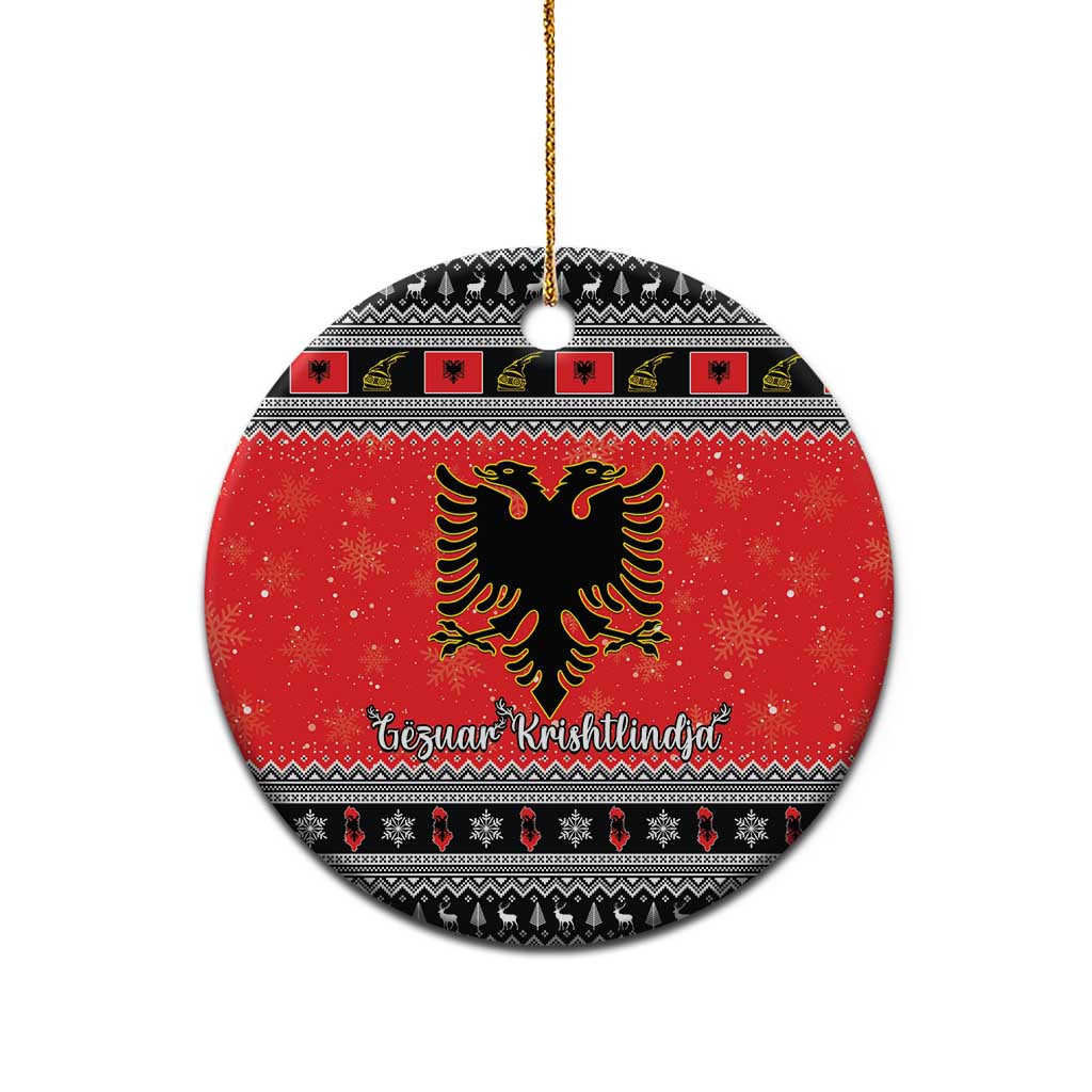 Albania Christmas Ceramic Ornament Albanian Eagle Gezuar Krishtlindja LT15