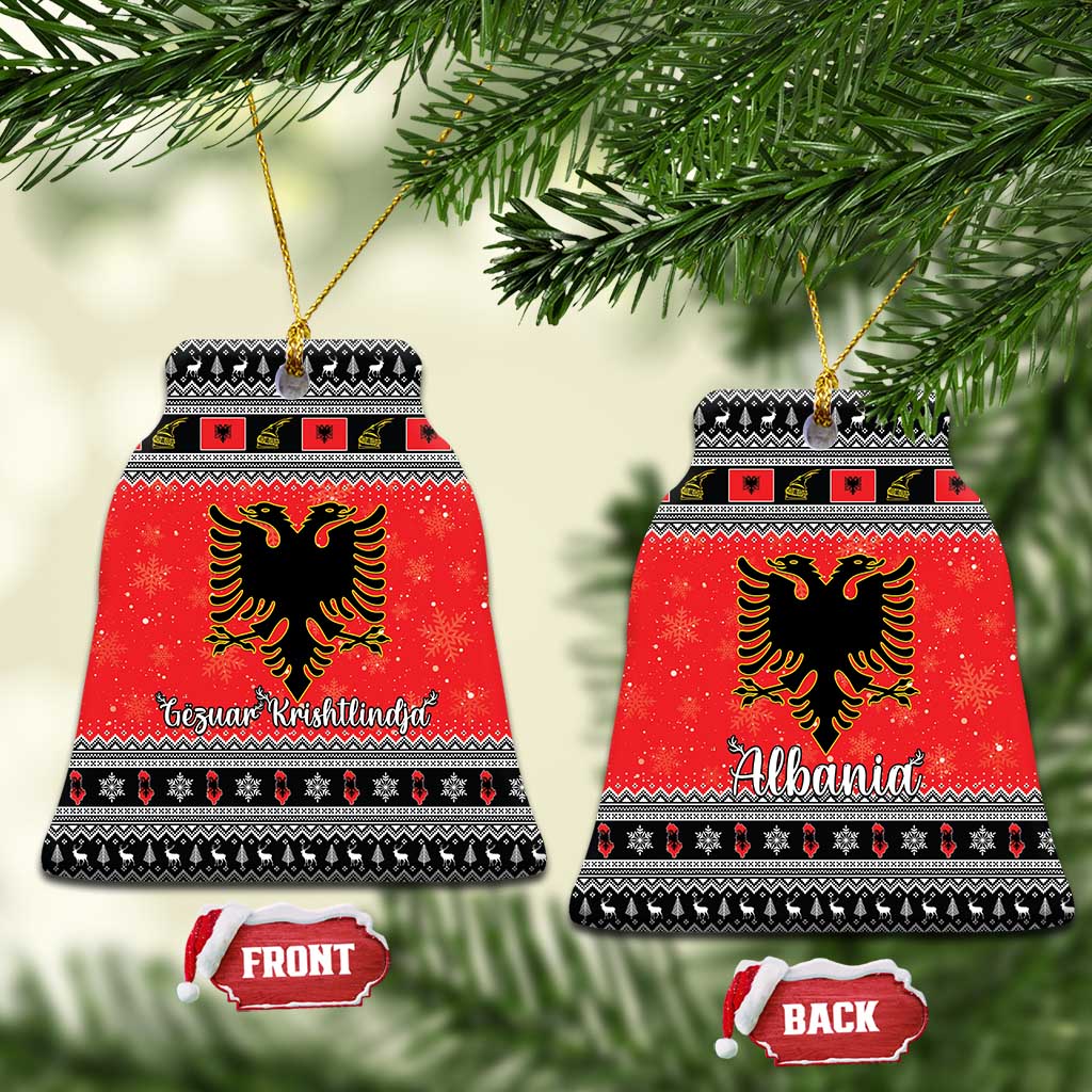 Albania Christmas Ceramic Ornament Albanian Eagle Gezuar Krishtlindja LT15