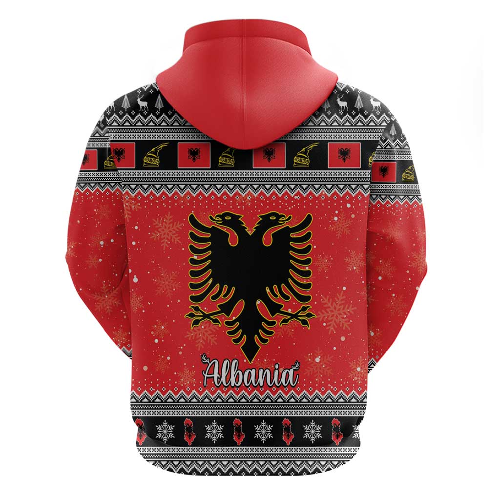 Albania Christmas Hoodie Albanian Eagle Gezuar Krishtlindja LT15