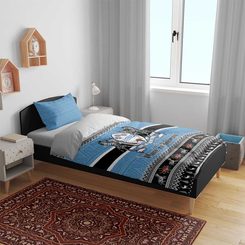 Afro Botswana Christmas Bedding Set Coat Of Arms - African Pattern LT15