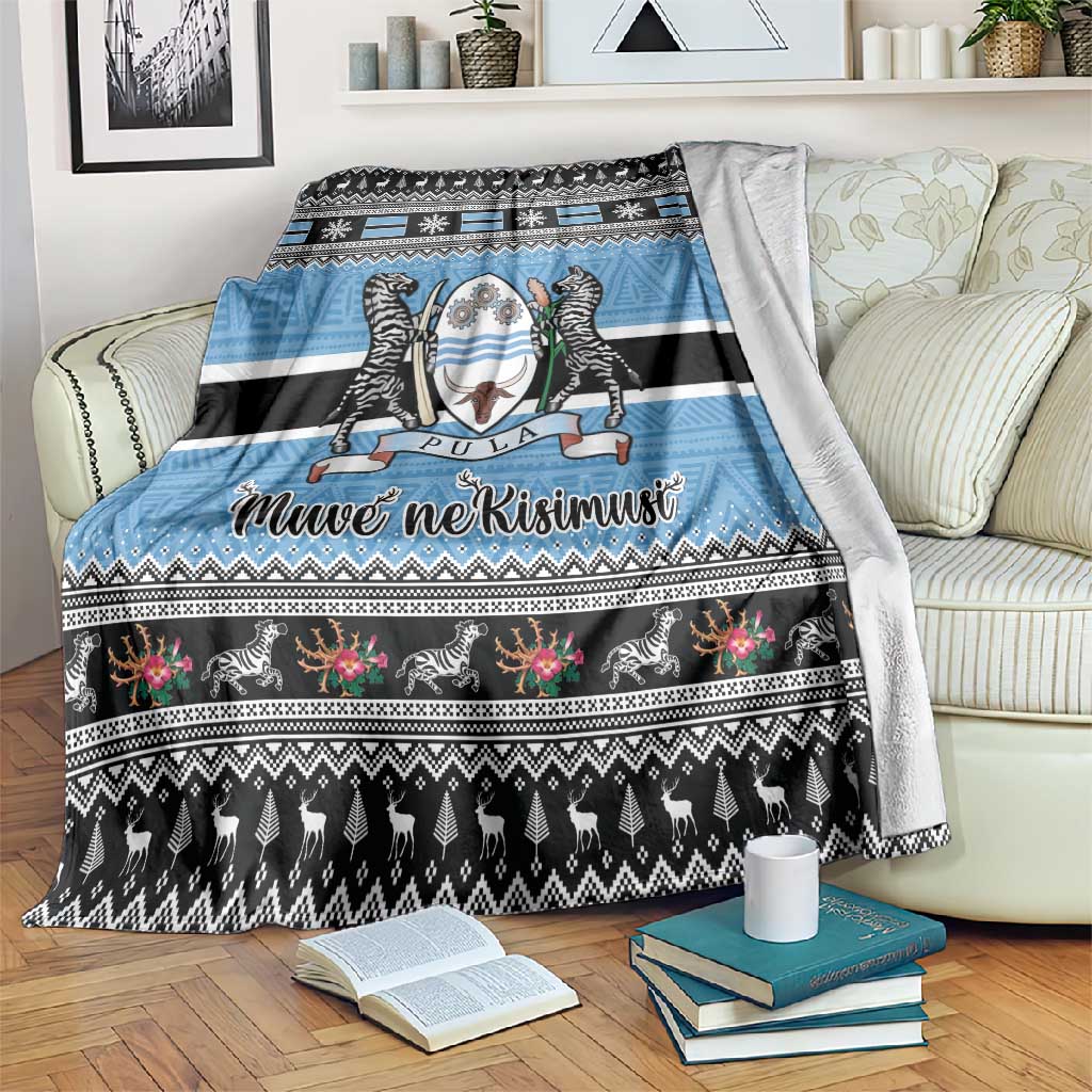 Afro Botswana Christmas Blanket Coat Of Arms - African Pattern LT15