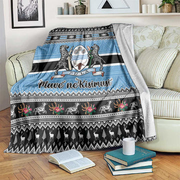 Afro Botswana Christmas Blanket Coat Of Arms - African Pattern LT15