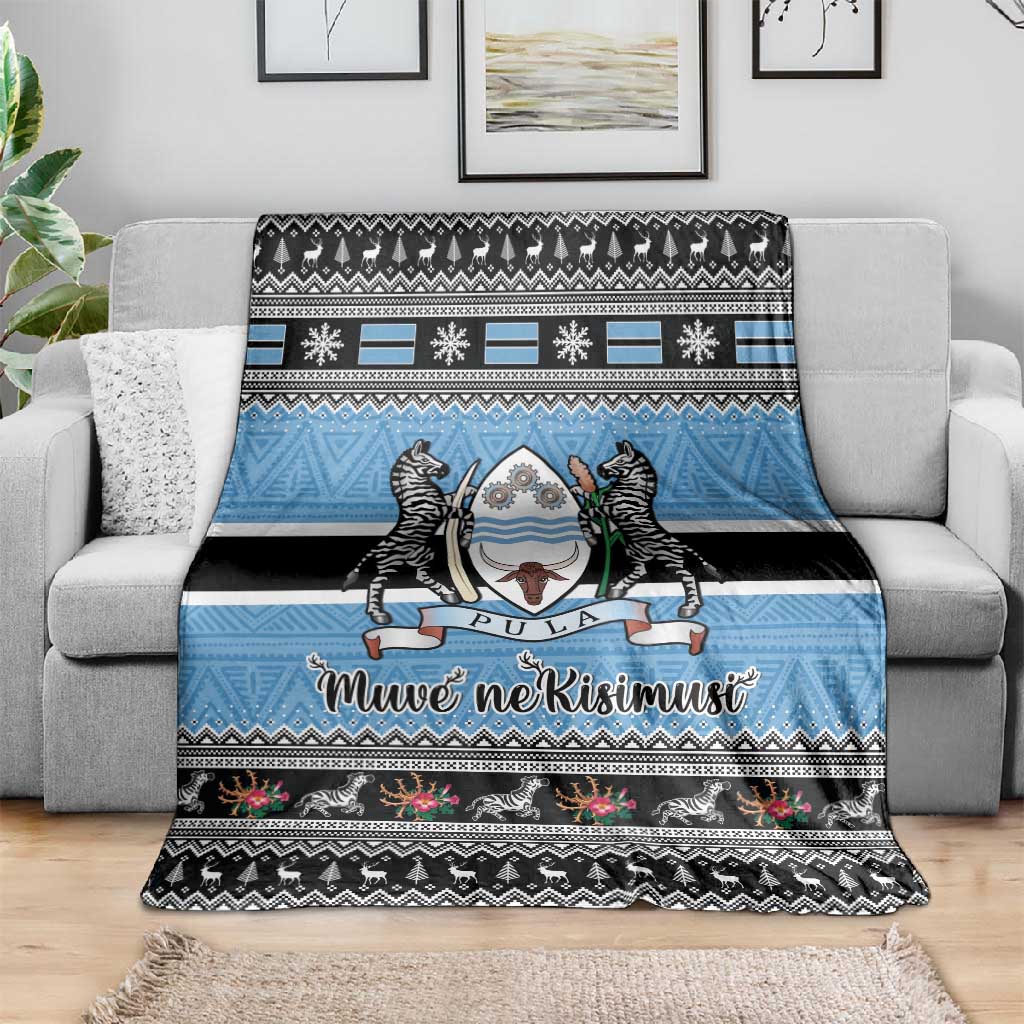 Afro Botswana Christmas Blanket Coat Of Arms - African Pattern LT15