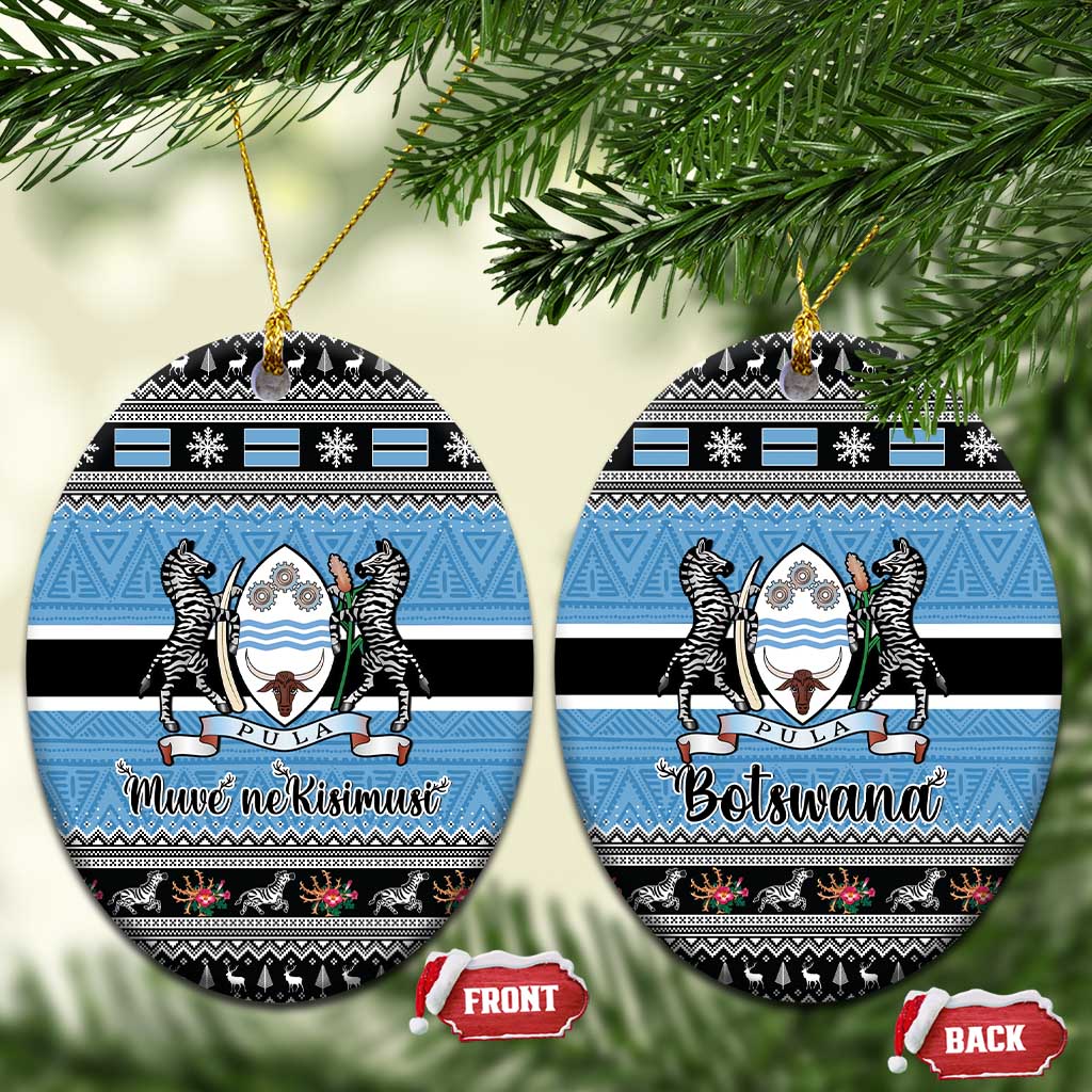 Botswana Christmas Ceramic Ornament Coat Of Arms Muve neKisimusi LT15