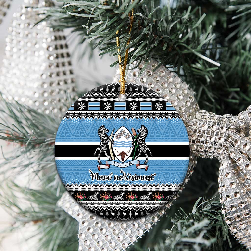Botswana Christmas Ceramic Ornament Coat Of Arms Muve neKisimusi LT15