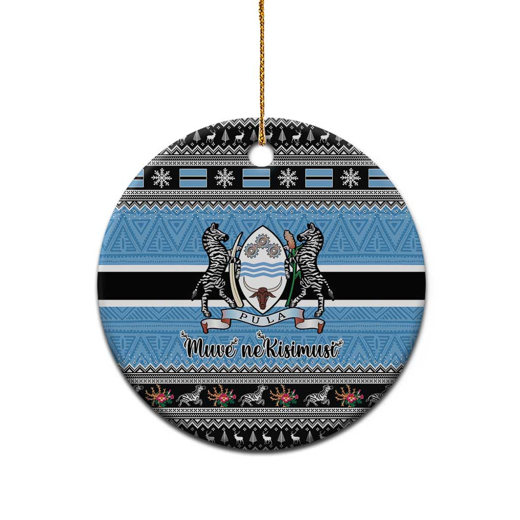 Botswana Christmas Ceramic Ornament Coat Of Arms Muve neKisimusi LT15
