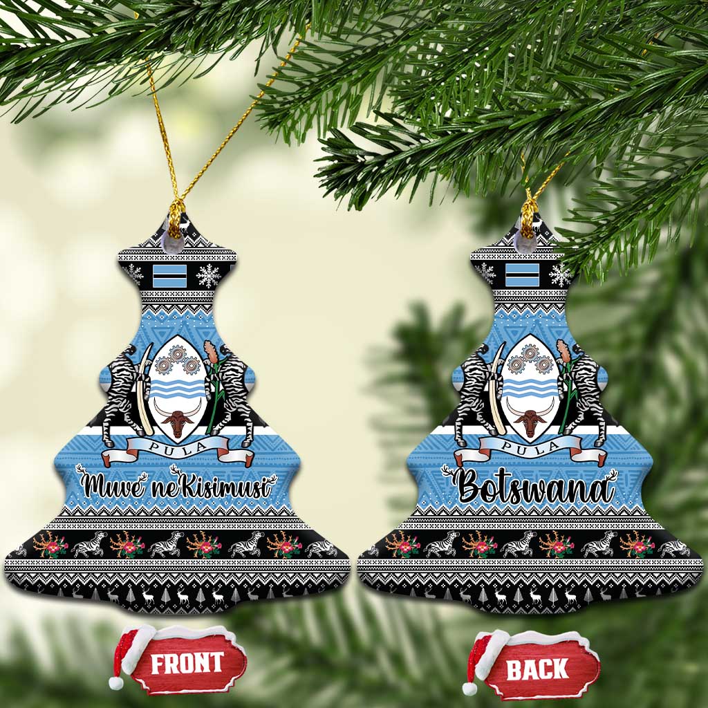 Botswana Christmas Ceramic Ornament Coat Of Arms Muve neKisimusi LT15