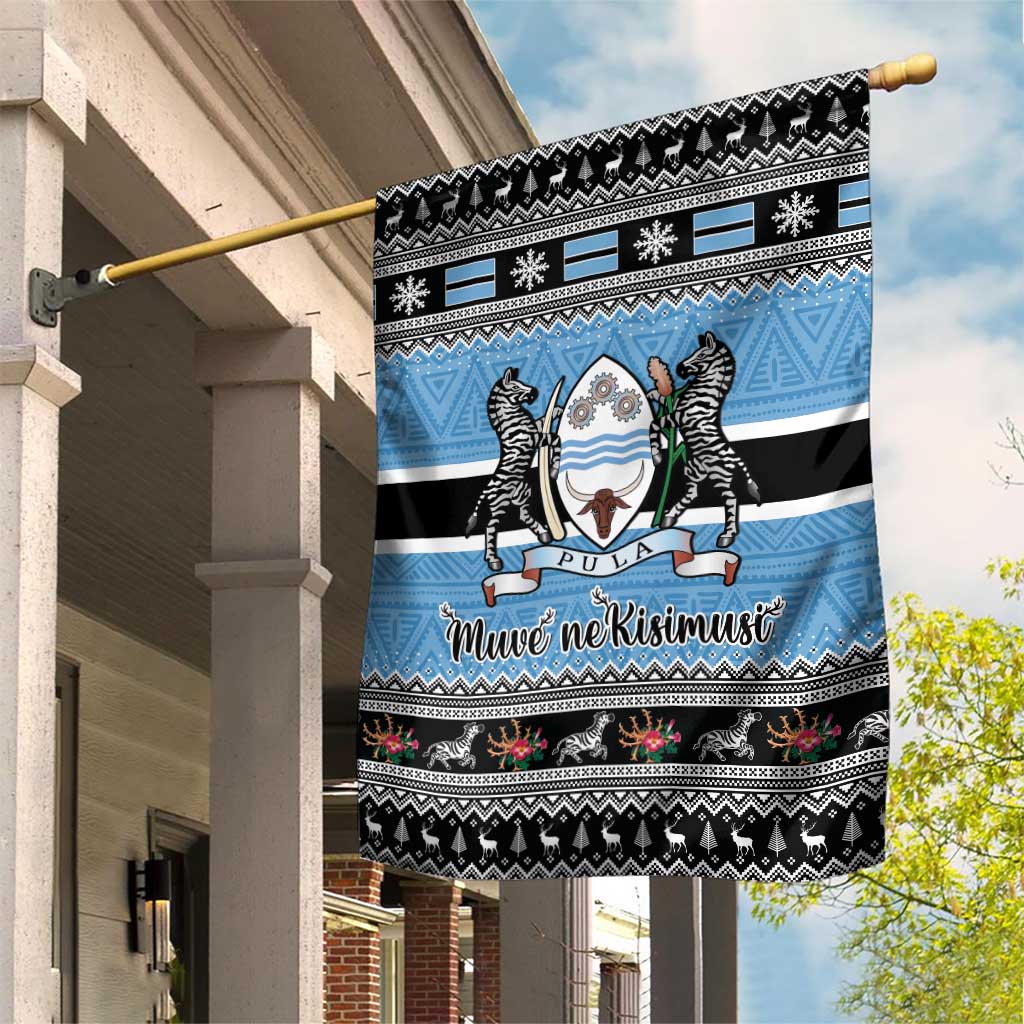 Afro Botswana Christmas Garden Flag Coat Of Arms - African Pattern LT15