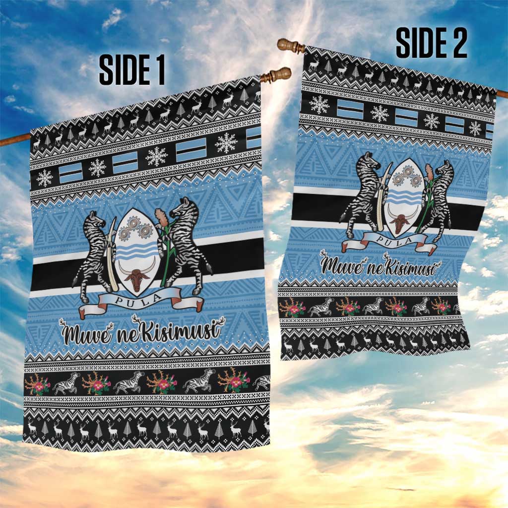 Afro Botswana Christmas Garden Flag Coat Of Arms - African Pattern LT15