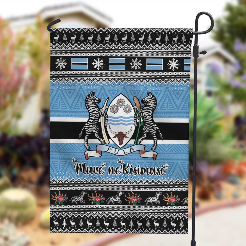 Afro Botswana Christmas Garden Flag Coat Of Arms - African Pattern LT15