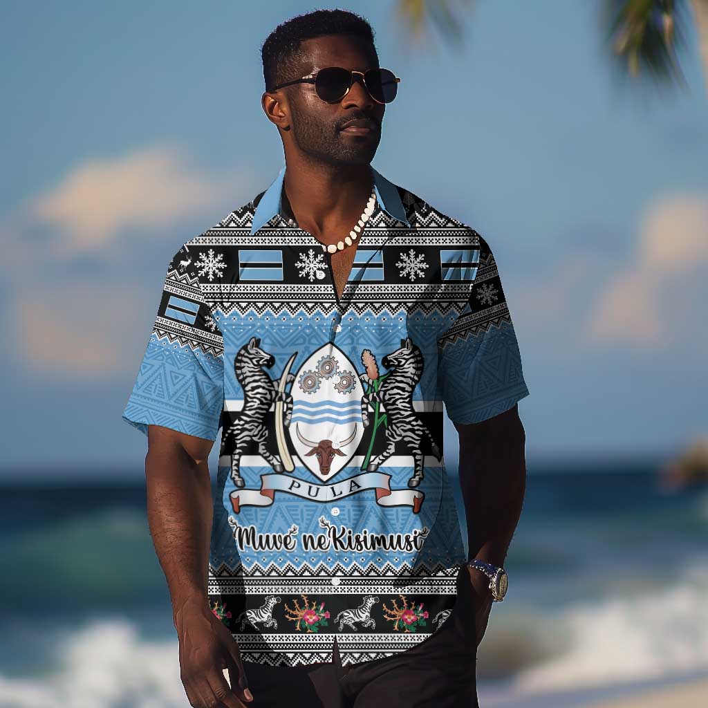Afro Botswana Christmas Hawaiian Shirt Coat Of Arms - African Pattern LT15