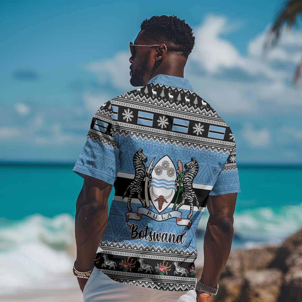 Afro Botswana Christmas Hawaiian Shirt Coat Of Arms - African Pattern LT15