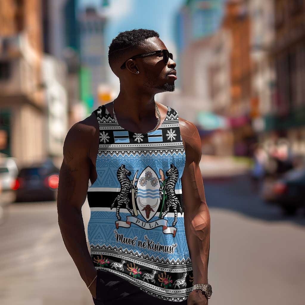 Afro Botswana Christmas Men Tank Top Coat Of Arms - African Pattern LT15