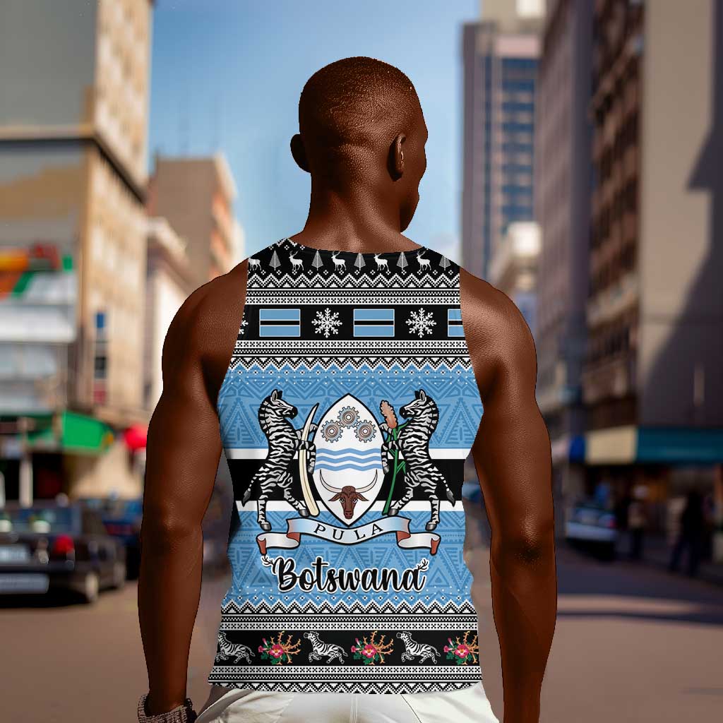 Afro Botswana Christmas Men Tank Top Coat Of Arms - African Pattern LT15