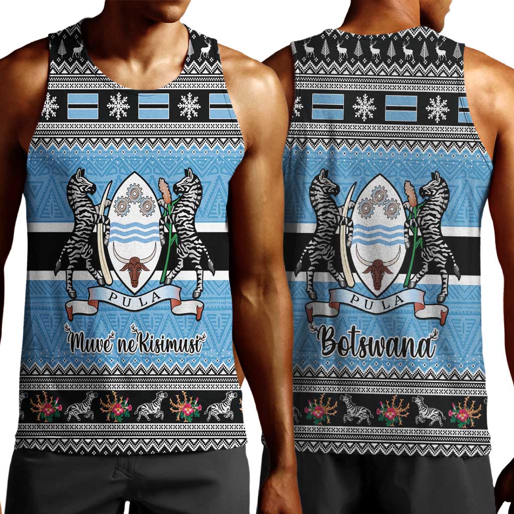 Afro Botswana Christmas Men Tank Top Coat Of Arms - African Pattern LT15
