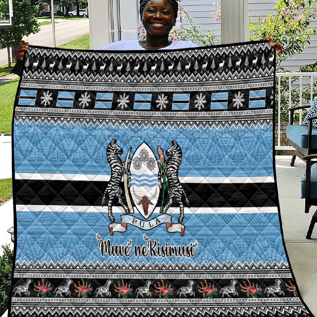 Afro Botswana Christmas Quilt Coat Of Arms - African Pattern LT15