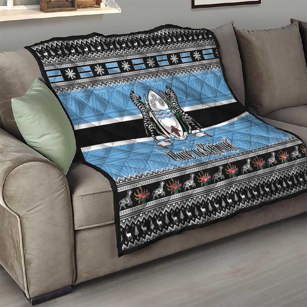 Afro Botswana Christmas Quilt Coat Of Arms - African Pattern LT15