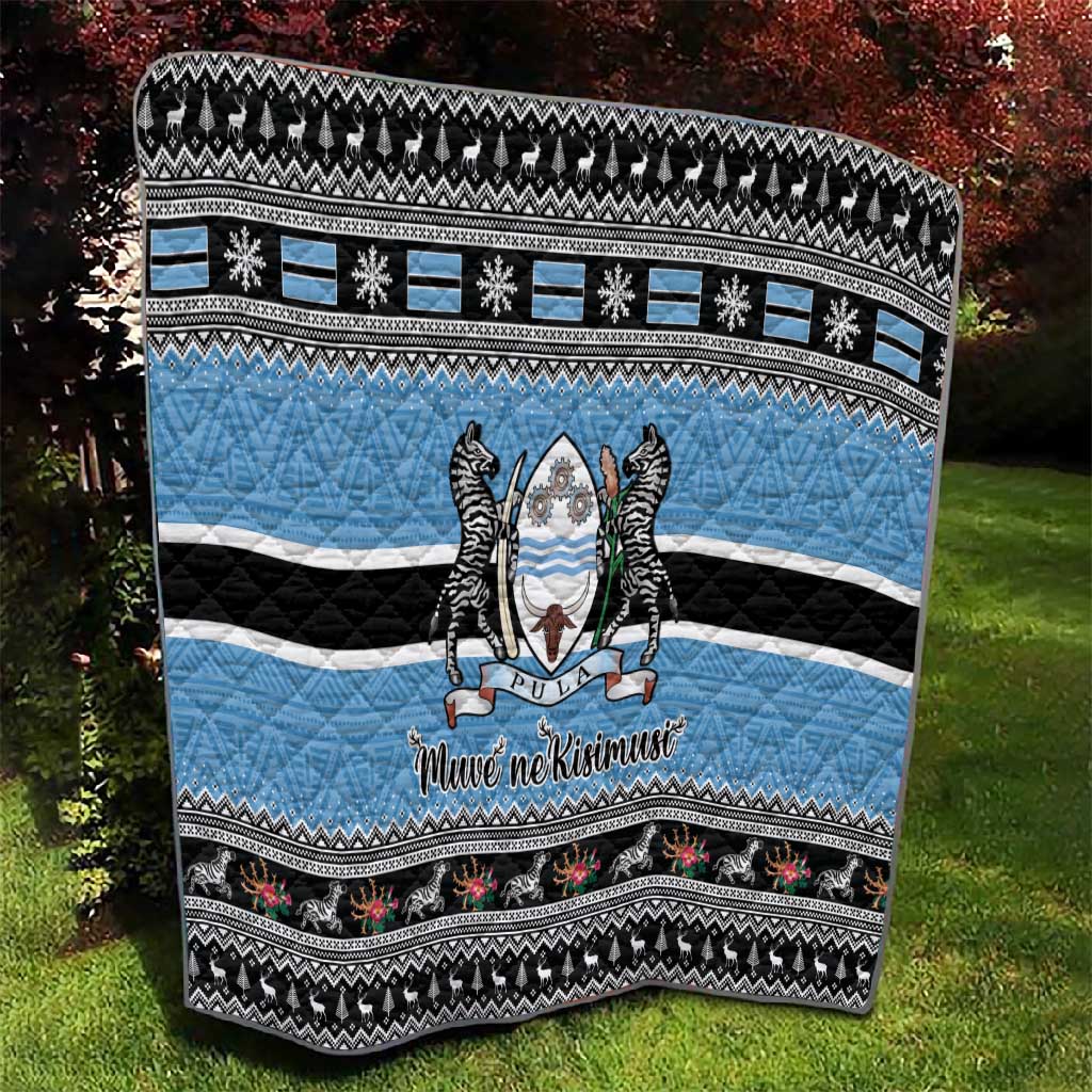 Afro Botswana Christmas Quilt Coat Of Arms - African Pattern LT15