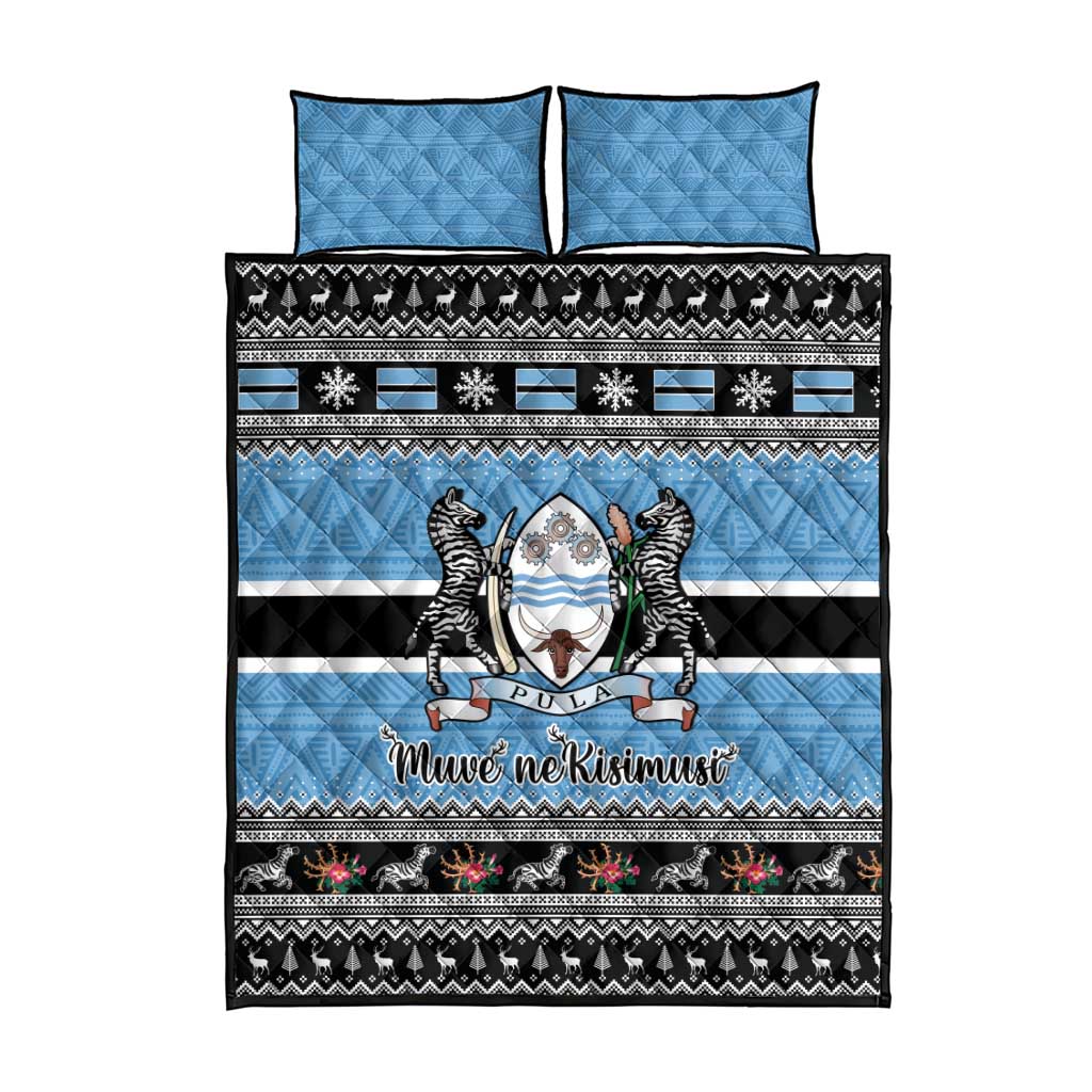 Afro Botswana Christmas Quilt Bed Set Coat Of Arms - African Pattern LT15