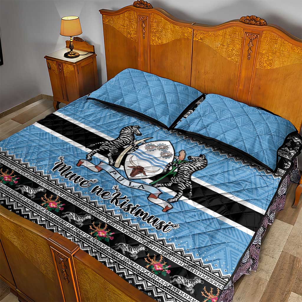 Afro Botswana Christmas Quilt Bed Set Coat Of Arms - African Pattern LT15