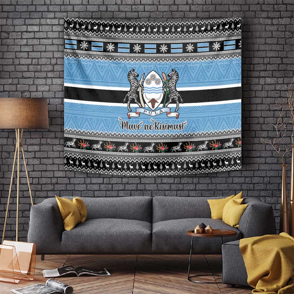 Afro Botswana Christmas Tapestry Coat Of Arms - African Pattern LT15