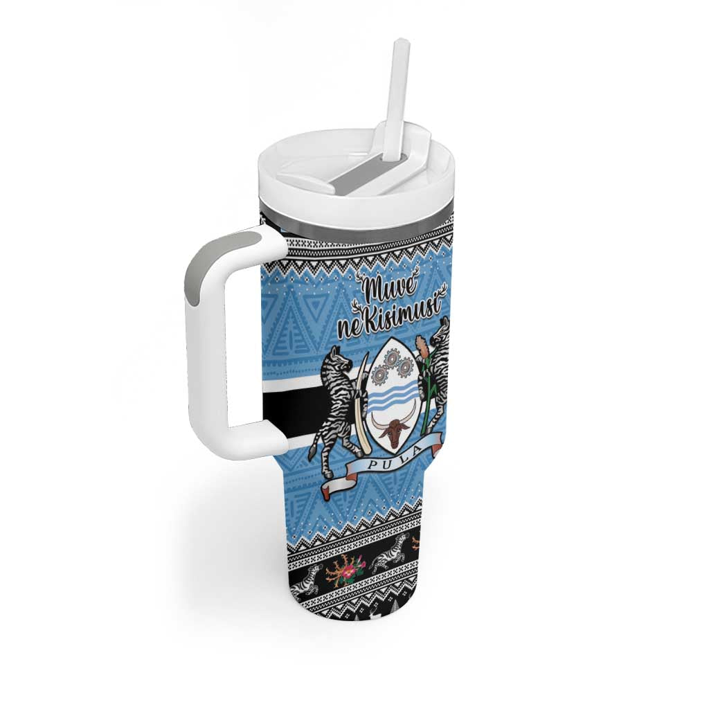 Afro Botswana Christmas Tumbler With Handle Coat Of Arms - African Pattern LT15