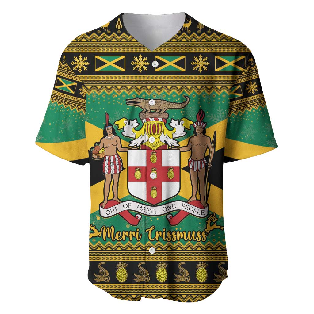 Afro-Jamaicans Baseball Jersey Coat Of Arms - Merry Christmas LT15