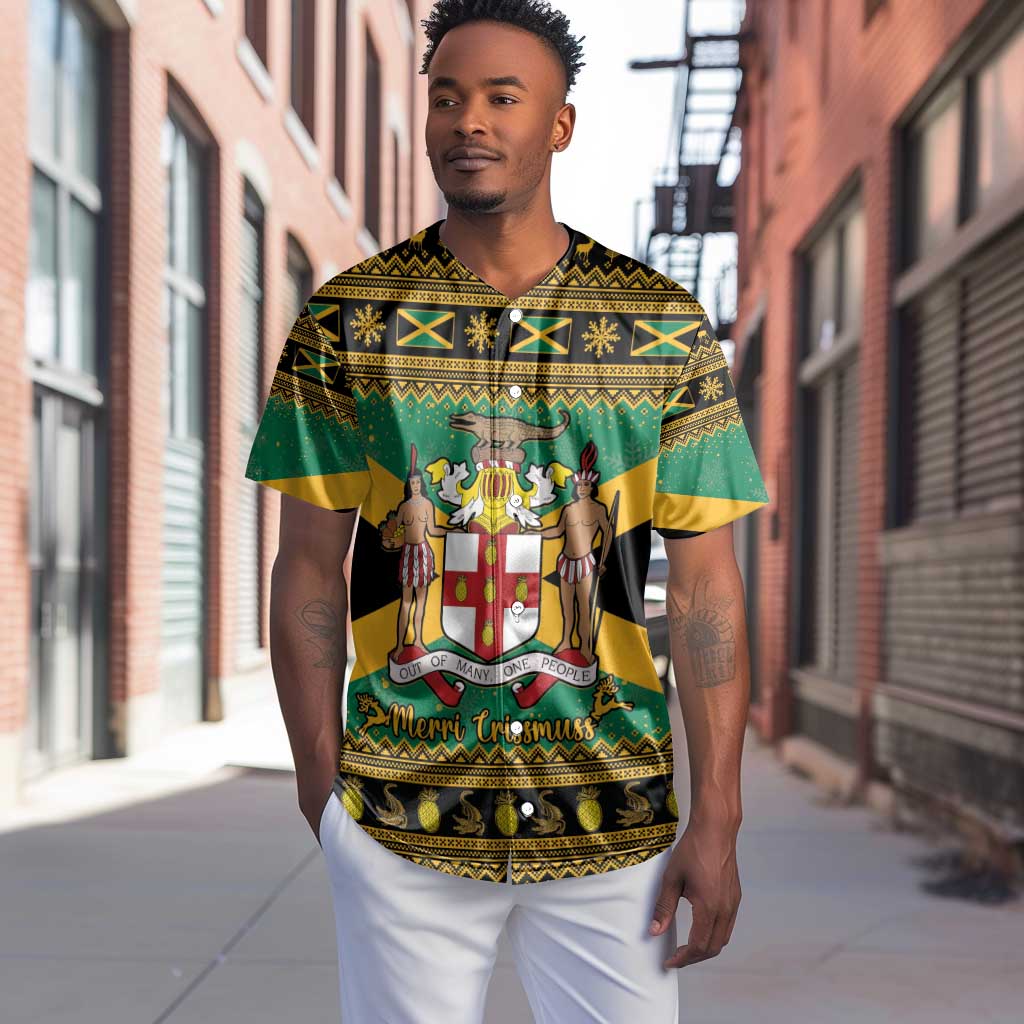 Afro-Jamaicans Baseball Jersey Coat Of Arms - Merry Christmas LT15