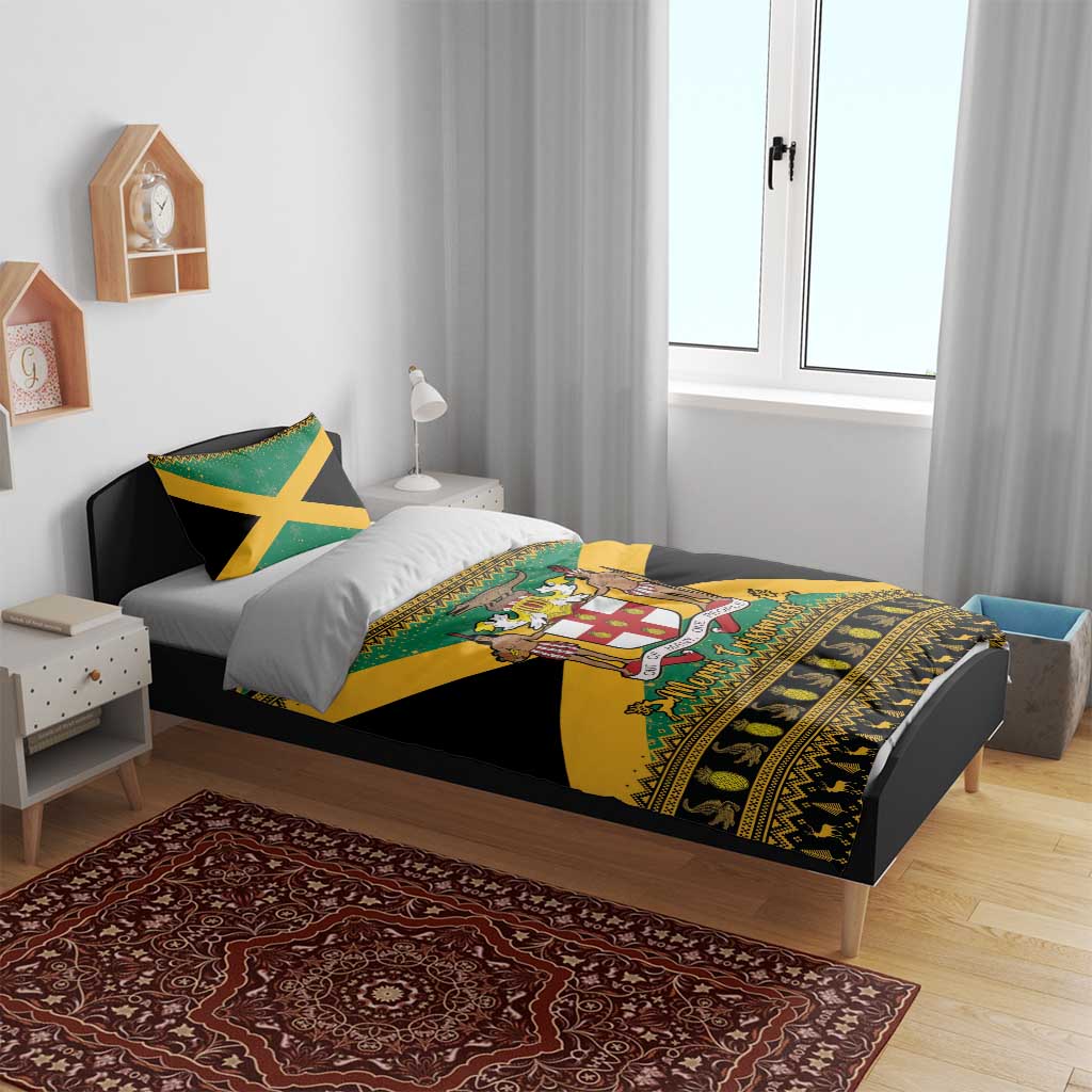 Afro-Jamaicans Bedding Set Coat Of Arms - Merry Christmas LT15