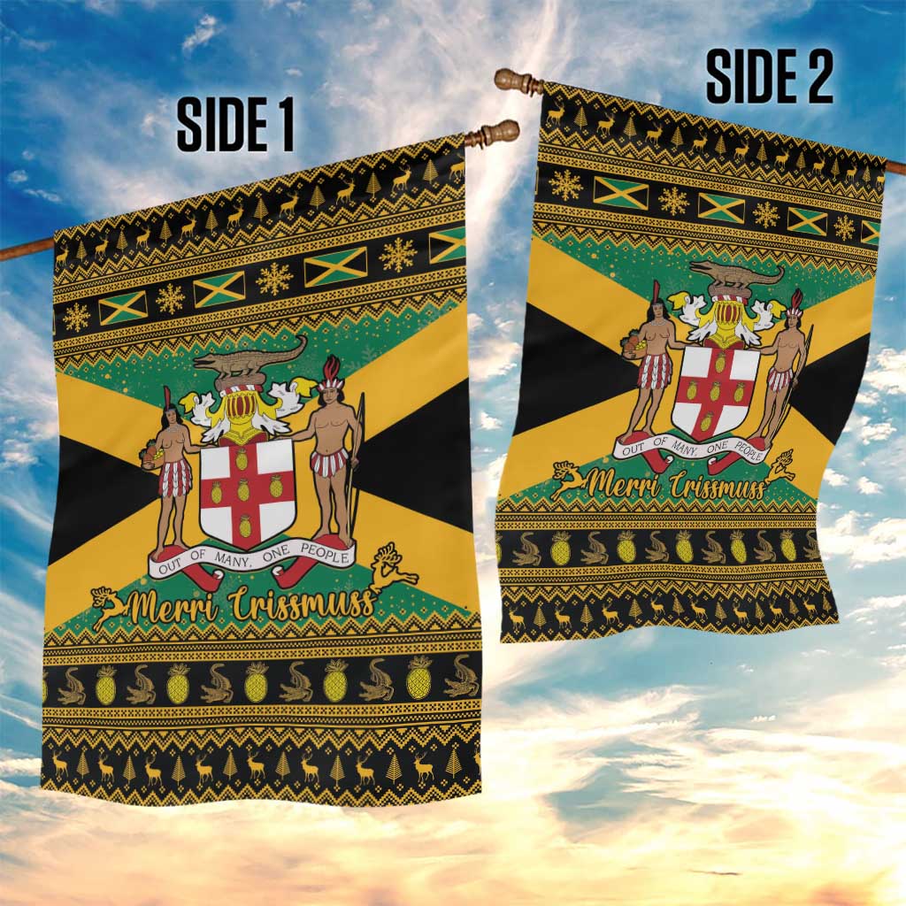 Afro-Jamaicans Garden Flag Coat Of Arms - Merry Christmas LT15