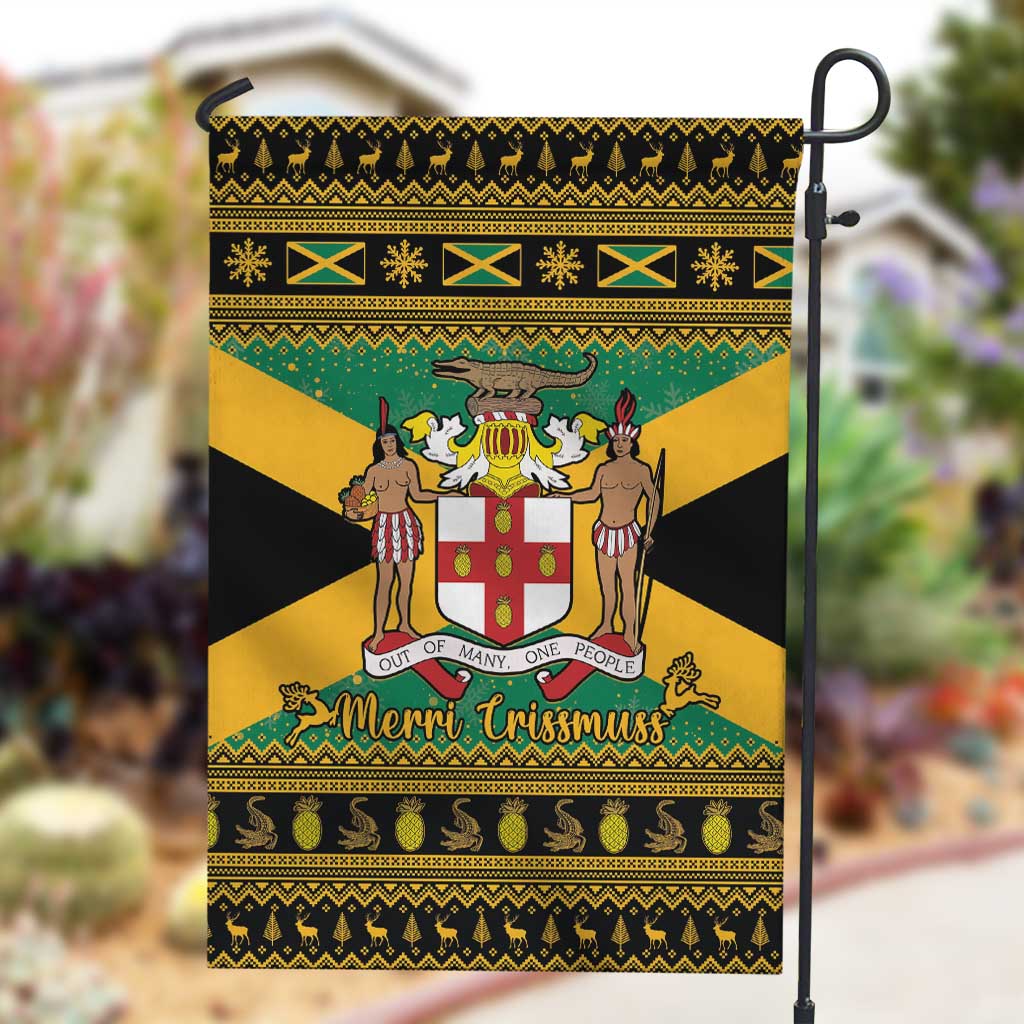 Afro-Jamaicans Garden Flag Coat Of Arms - Merry Christmas LT15