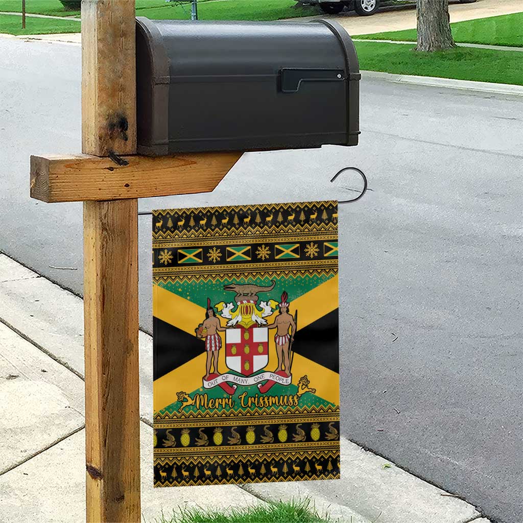 Afro-Jamaicans Garden Flag Coat Of Arms - Merry Christmas LT15