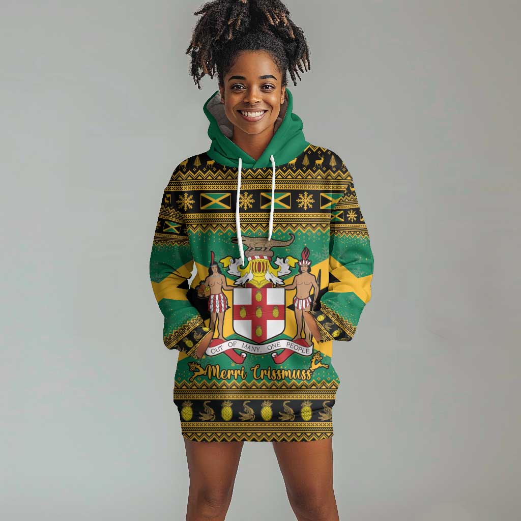 Afro-Jamaicans Hoodie Dress Coat Of Arms - Merry Christmas LT15