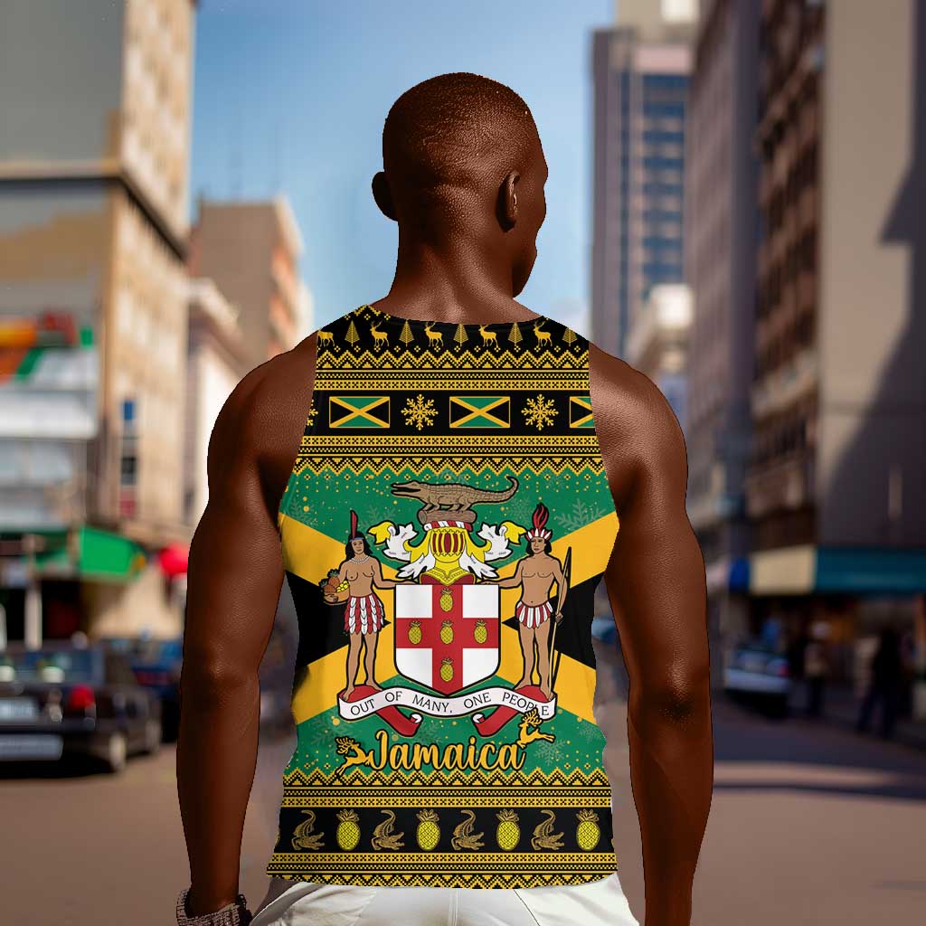 Afro-Jamaicans Men Tank Top Coat Of Arms - Merry Christmas LT15