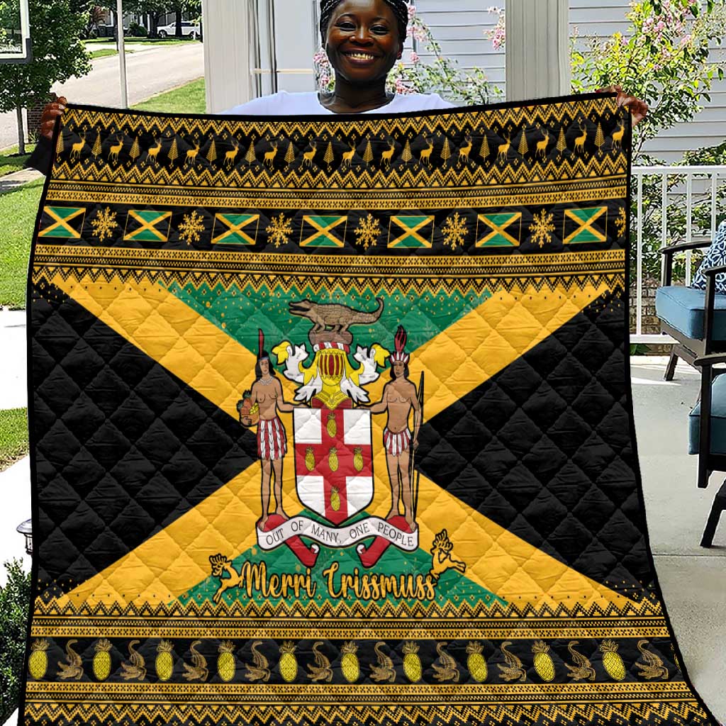 Afro-Jamaicans Quilt Coat Of Arms - Merry Christmas LT15
