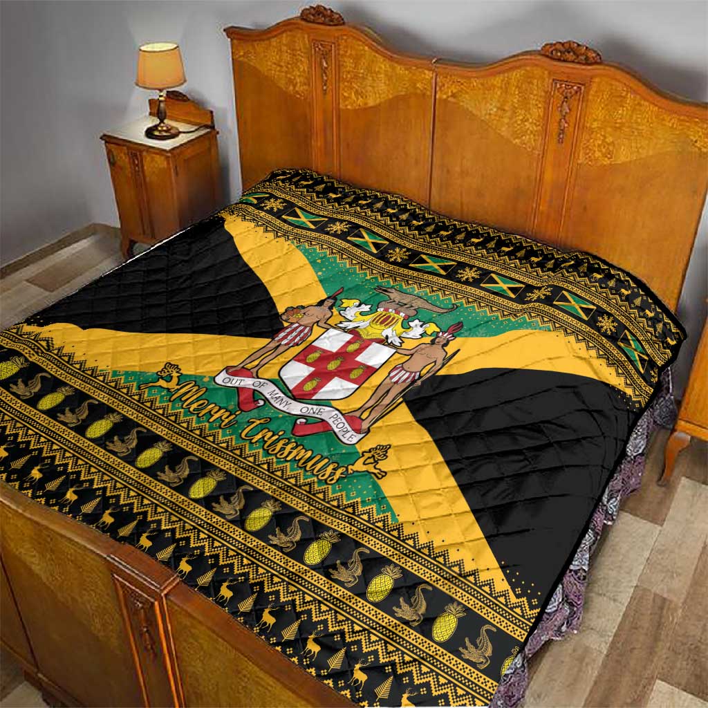 Afro-Jamaicans Quilt Coat Of Arms - Merry Christmas LT15
