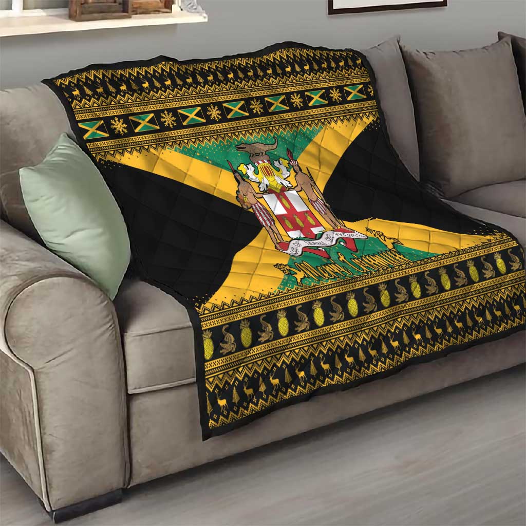 Afro-Jamaicans Quilt Coat Of Arms - Merry Christmas LT15