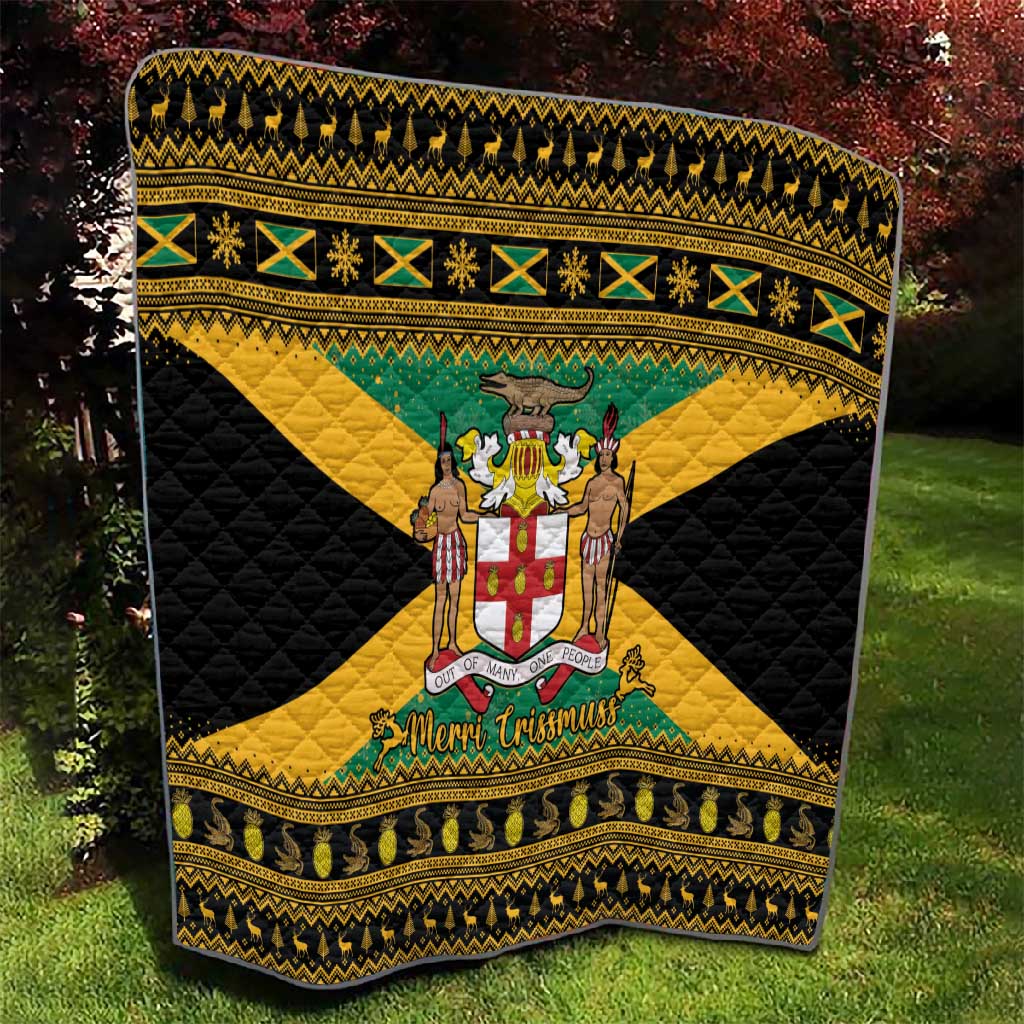 Afro-Jamaicans Quilt Coat Of Arms - Merry Christmas LT15