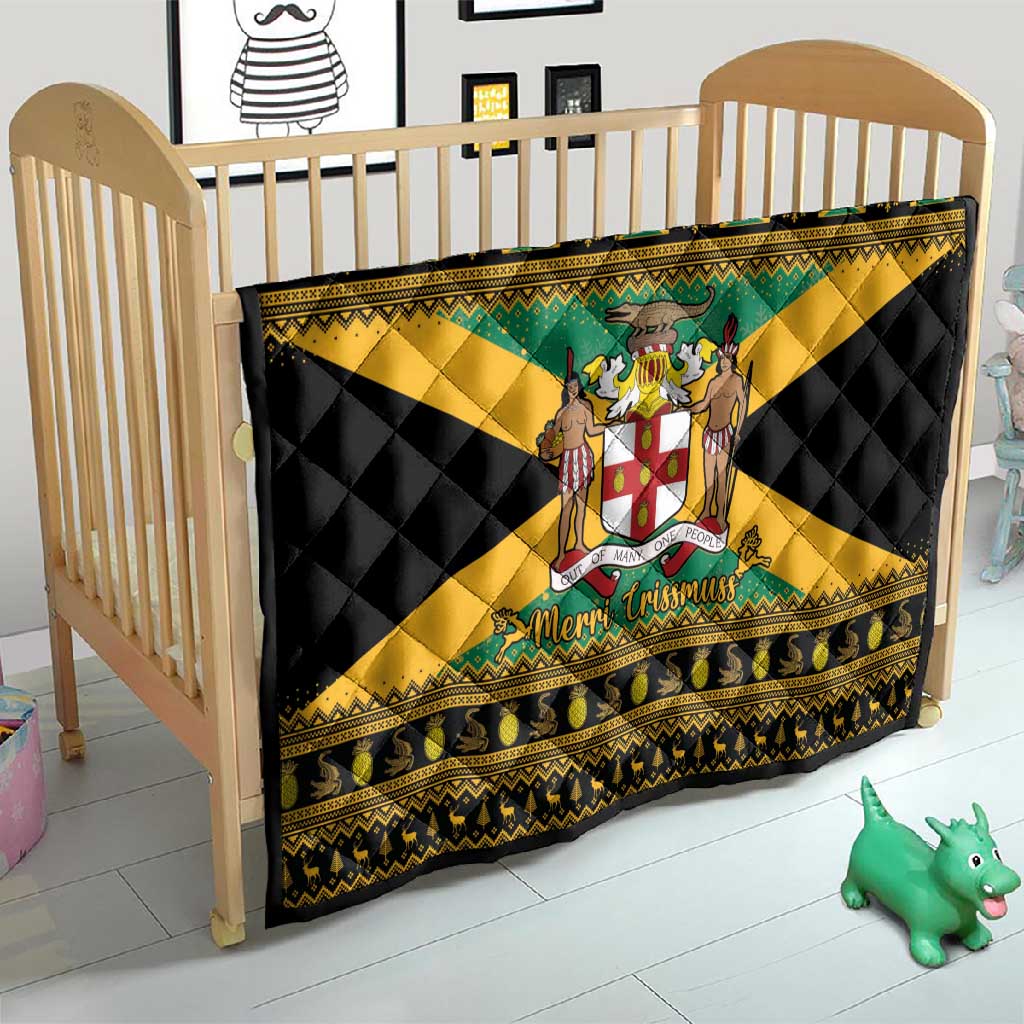 Afro-Jamaicans Quilt Coat Of Arms - Merry Christmas LT15
