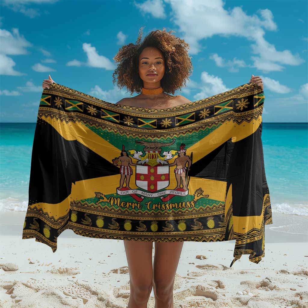 Afro-Jamaicans Sarong Coat Of Arms - Merry Christmas LT15